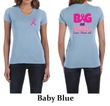 Ladies Shirt Pink Ribbon Save Them All Front & Back Print V-neck Tee