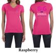 Ladies Shirt Pink Ribbon Save Them All Front & Back Print V-neck Tee