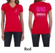 Ladies Shirt Pink Ribbon Save Them All Front & Back Print V-neck Tee