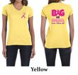Ladies Shirt Pink Ribbon Save Them All Front & Back Print V-neck Tee