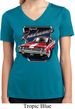 Ladies Shirt Plymouth Roadrunner Moisture Wicking V-neck Tee