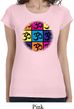 Ladies Shirt Pop Art Om Longer Length Tee T-Shirt