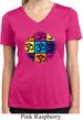Ladies Shirt Pop Art Om Moisture Wicking V-neck Tee