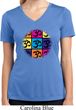 Ladies Shirt Pop Art Om Moisture Wicking V-neck Tee