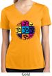 Ladies Shirt Pop Art Om Moisture Wicking V-neck Tee