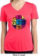 Ladies Shirt Pop Art Om Moisture Wicking V-neck Tee