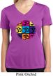Ladies Shirt Pop Art Om Moisture Wicking V-neck Tee