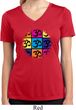 Ladies Shirt Pop Art Om Moisture Wicking V-neck Tee