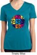 Ladies Shirt Pop Art Om Moisture Wicking V-neck Tee