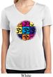 Ladies Shirt Pop Art Om Moisture Wicking V-neck Tee