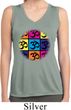 Ladies Shirt Pop Art Om Sleeveless Moisture Wicking Tee