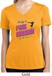 Ladies Shirt Pretty in Pink Moisture Wicking V-neck Tee T-Shirt