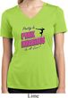 Ladies Shirt Pretty in Pink Moisture Wicking V-neck Tee T-Shirt