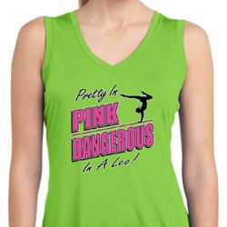 Ladies Shirt Pretty in Pink Sleeveless Moisture Wicking Tee T-Shirt