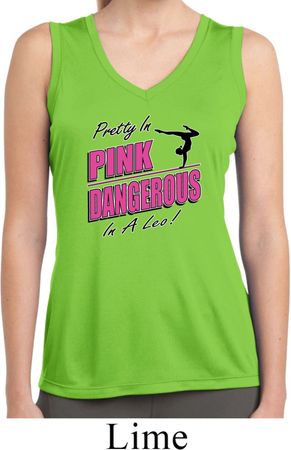 Ladies Shirt Pretty in Pink Sleeveless Moisture Wicking Tee T-Shirt