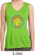 Ladies Shirt Psychedelic Peace Sleeveless Moisture Wicking Tee