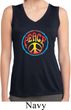 Ladies Shirt Psychedelic Peace Sleeveless Moisture Wicking Tee