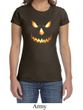 Ladies Shirt Pumpkin Head Crewneck Tee T-Shirt