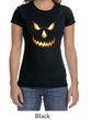 Ladies Shirt Pumpkin Head Crewneck Tee T-Shirt