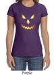 Ladies Shirt Pumpkin Head Crewneck Tee T-Shirt