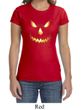 Ladies Shirt Pumpkin Head Crewneck Tee T-Shirt