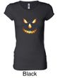 Ladies Shirt Pumpkin Head Longer Length Tee T-Shirt