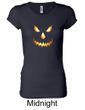 Ladies Shirt Pumpkin Head Longer Length Tee T-Shirt