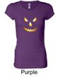 Ladies Shirt Pumpkin Head Longer Length Tee T-Shirt
