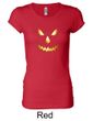 Ladies Shirt Pumpkin Head Longer Length Tee T-Shirt
