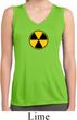 Ladies Shirt Radiation Symbol Sleeveless Moisture Wicking Tee