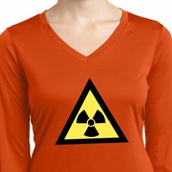 Ladies Shirt Radioactive Triangle Dry Wicking Long Sleeve Tee T-Shirt Ladies Shirt Radioactive Triangle Dry Wicking Long Sleeve Tee T-Shirt