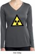 Ladies Shirt Radioactive Triangle Dry Wicking Long Sleeve Tee T-Shirt