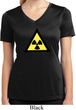 Ladies Shirt Radioactive Triangle Moisture Wicking V-neck T-Shirt