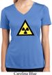 Ladies Shirt Radioactive Triangle Moisture Wicking V-neck T-Shirt