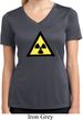 Ladies Shirt Radioactive Triangle Moisture Wicking V-neck T-Shirt