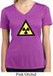 Ladies Shirt Radioactive Triangle Moisture Wicking V-neck T-Shirt