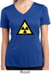 Ladies Shirt Radioactive Triangle Moisture Wicking V-neck T-Shirt
