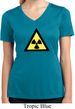 Ladies Shirt Radioactive Triangle Moisture Wicking V-neck T-Shirt