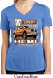 Ladies Shirt Ram Hemi Trucks Moisture Wicking V-neck Tee T-Shirt