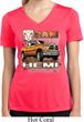 Ladies Shirt Ram Hemi Trucks Moisture Wicking V-neck Tee T-Shirt
