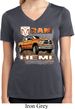 Ladies Shirt Ram Hemi Trucks Moisture Wicking V-neck Tee T-Shirt