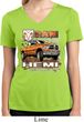 Ladies Shirt Ram Hemi Trucks Moisture Wicking V-neck Tee T-Shirt