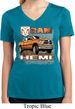 Ladies Shirt Ram Hemi Trucks Moisture Wicking V-neck Tee T-Shirt