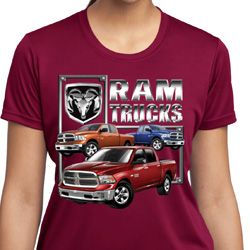 Ladies Shirt Ram Trucks Moisture Wicking Tee T-Shirt