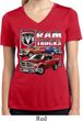 Ladies Shirt Ram Trucks Moisture Wicking V-neck Tee
