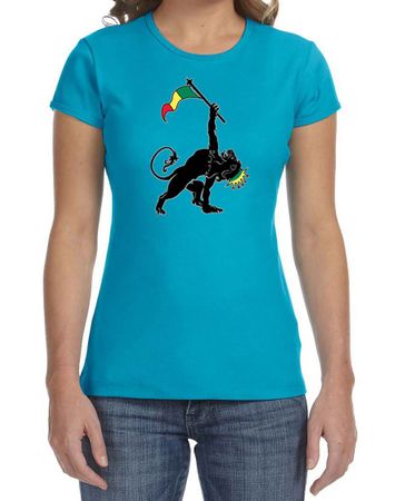 Ladies Shirt Rasta Triangle Crewneck Tee T-Shirt