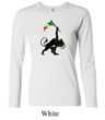 Ladies Shirt Rasta Triangle Long Sleeve Tee T-Shirt