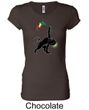 Ladies Shirt Rasta Triangle Longer Length Tee T-Shirt