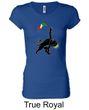 Ladies Shirt Rasta Triangle Longer Length Tee T-Shirt