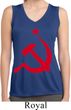 Ladies Shirt Red Hammer And Sickle Sleeveless Moisture Wicking Tee